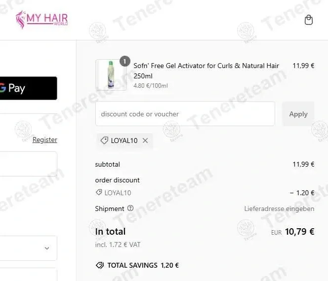 My Hair World coupon code: 10% off with LOYAL10. Tested and valid as 1 month ago.
