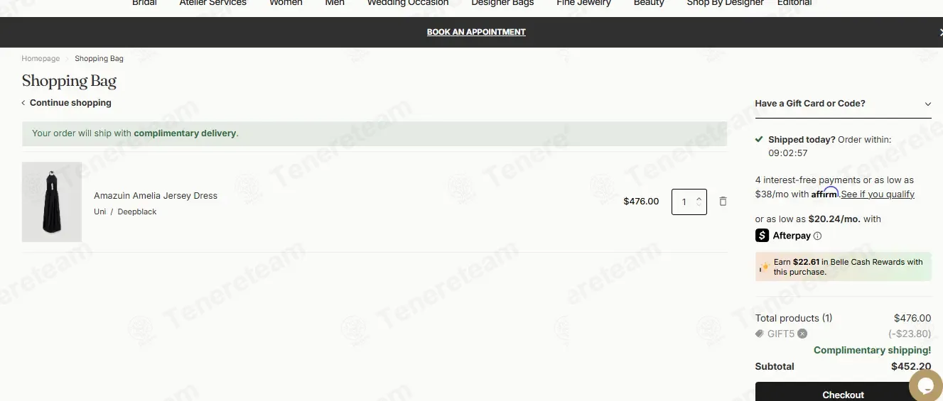Ellie Belle coupon code: 5% off with GIFT5. Tested and valid as 1 month ago.