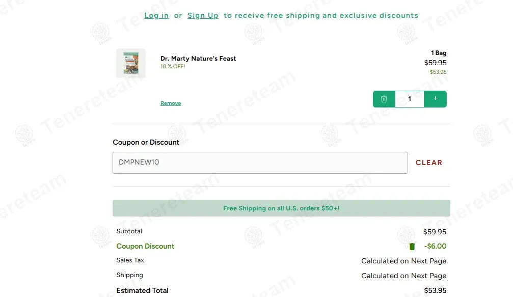 Dr. Marty Pets coupon code: 10% off with DMPNEW10. Tested and valid as 1 year ago.