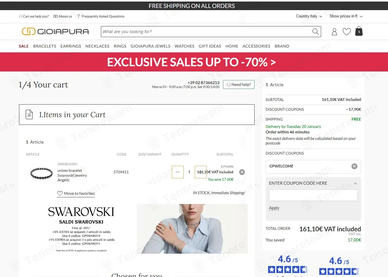 Gioiapura coupon code: 10% off with GPWELCOME. Tested and valid as 3 weeks ago.