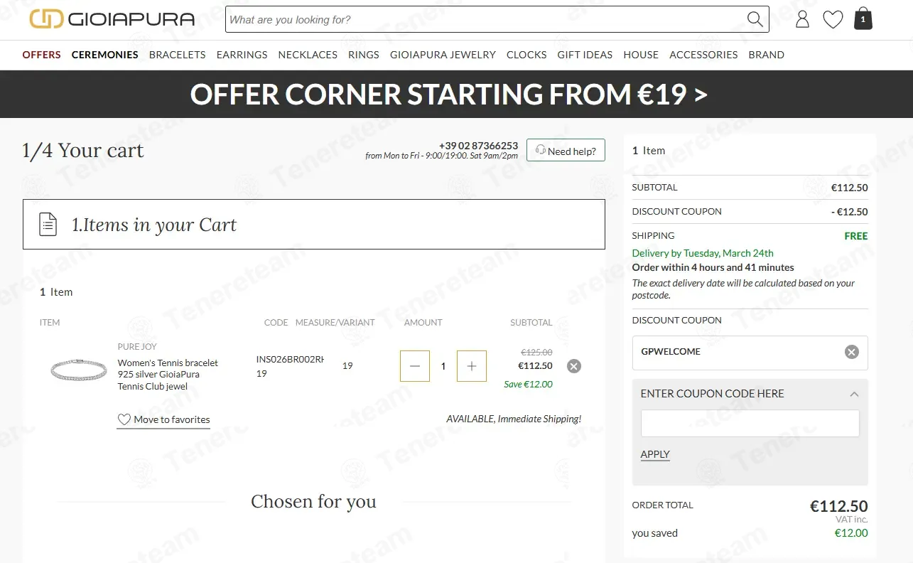 Gioiapura coupon code: 10% off with GPWELCOME. Tested and valid as 3 weeks ago.