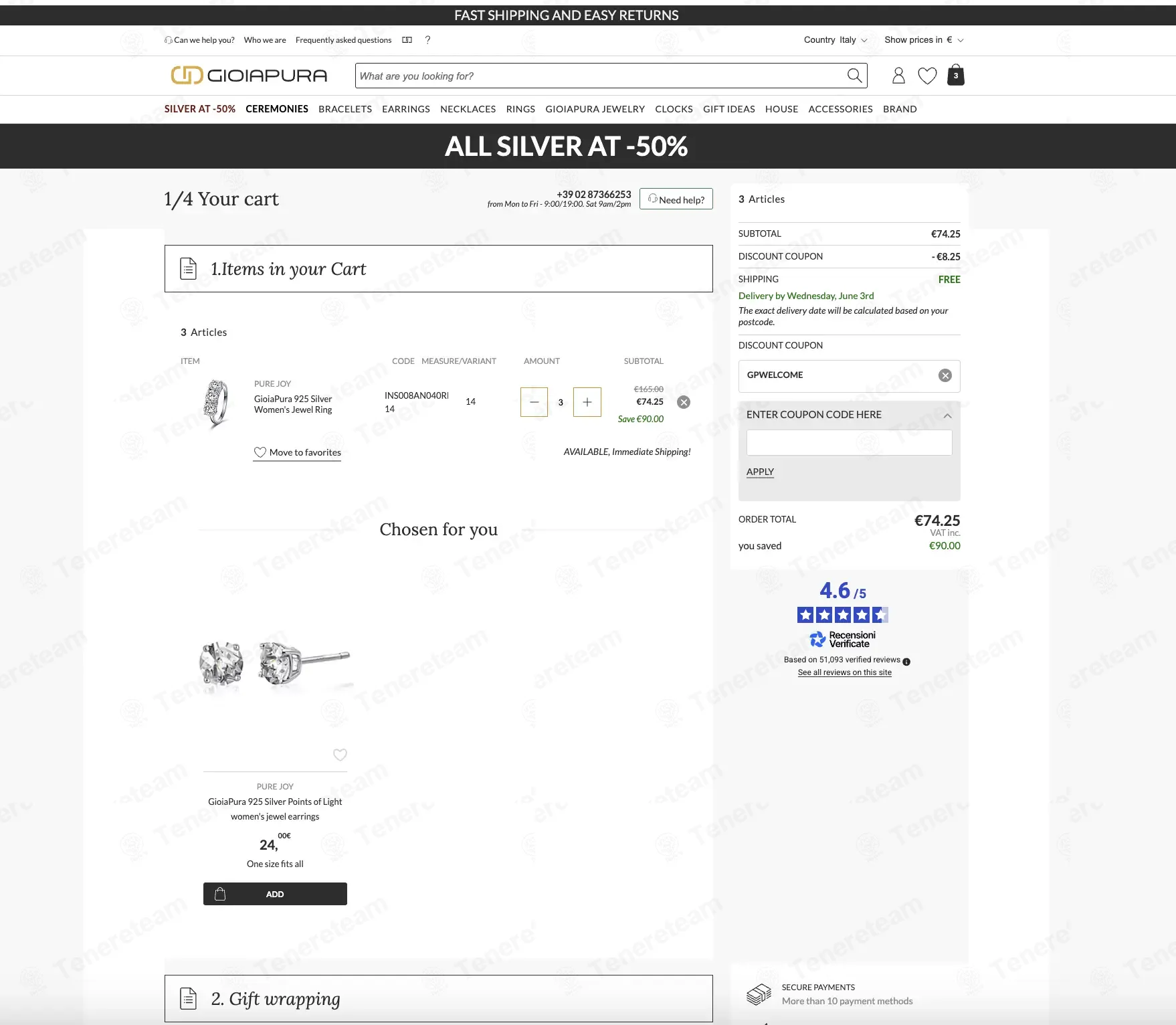 Gioiapura coupon code: 10% off with GPWELCOME. Tested and valid as 3 weeks ago.