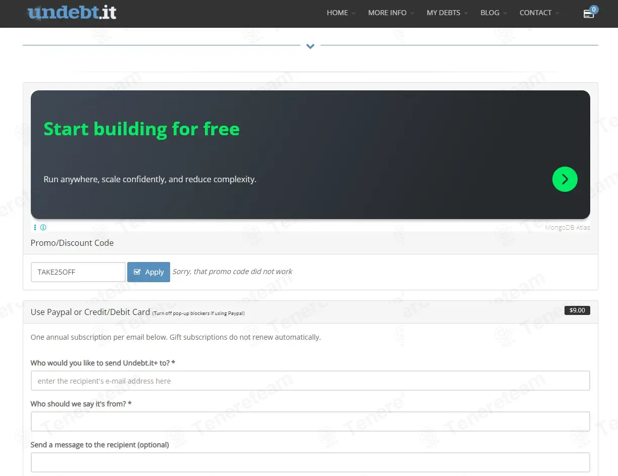 Undebt.it apply coupon code
