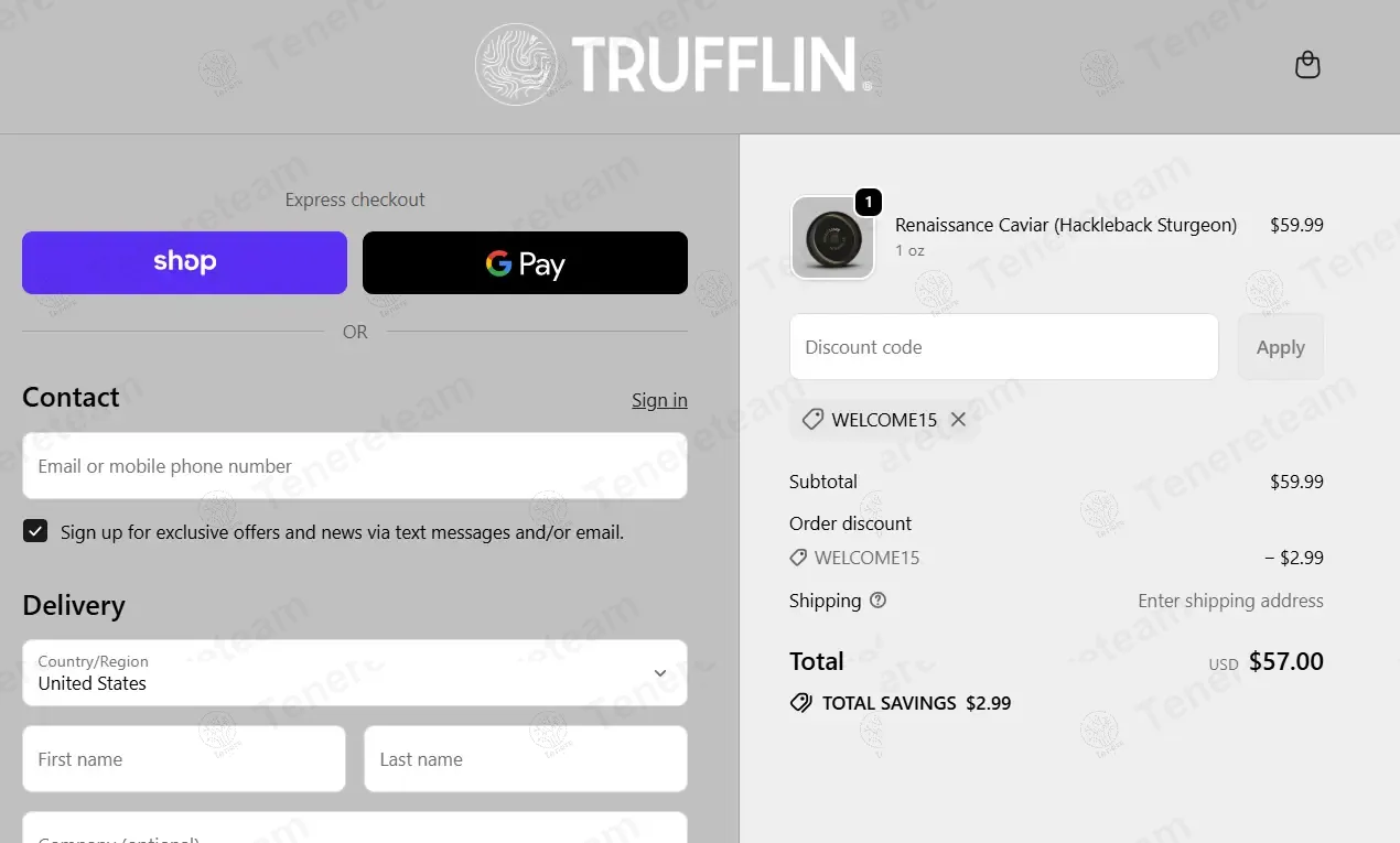 Trufflin Nyc coupon code: 5% off with WELCOME15. Tested and valid as 10 months ago.
