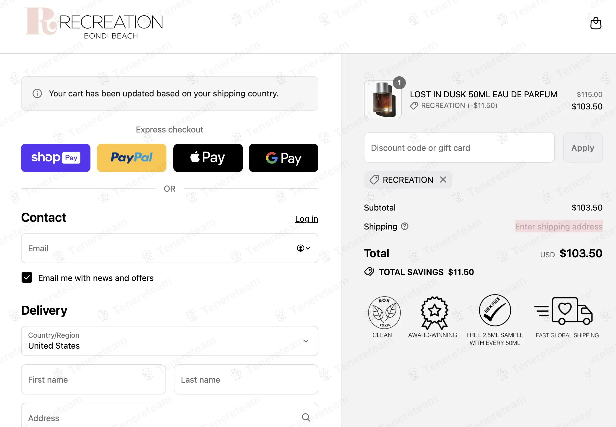 RecreationBeauty coupon code: 10% off with RECREATION. Tested and valid as 8 months ago.