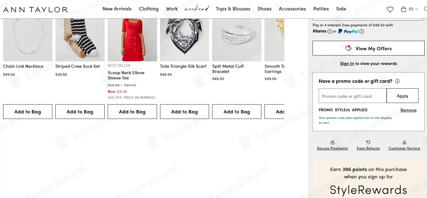 Ann Taylor coupon code: 25% off with STYLE25. Tested and valid as 1 year ago.