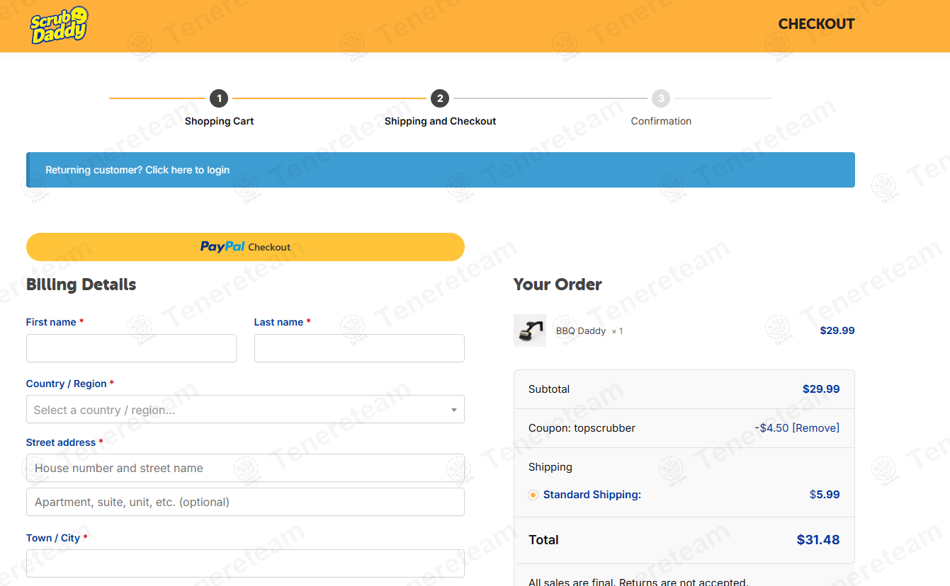 Scrub Daddy Smile Shop coupon code: 15% off with TOPSCRUBBER. Tested and valid as 1 year ago.