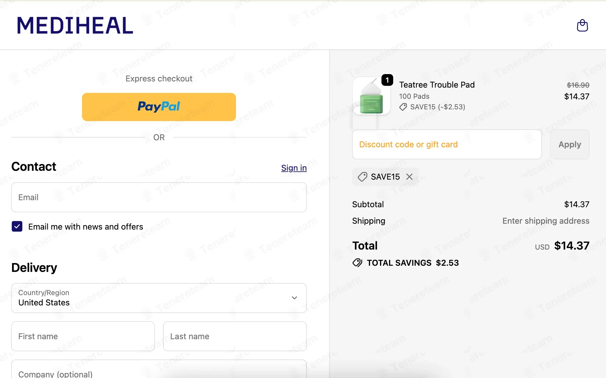 Mediheal Us apply coupon code