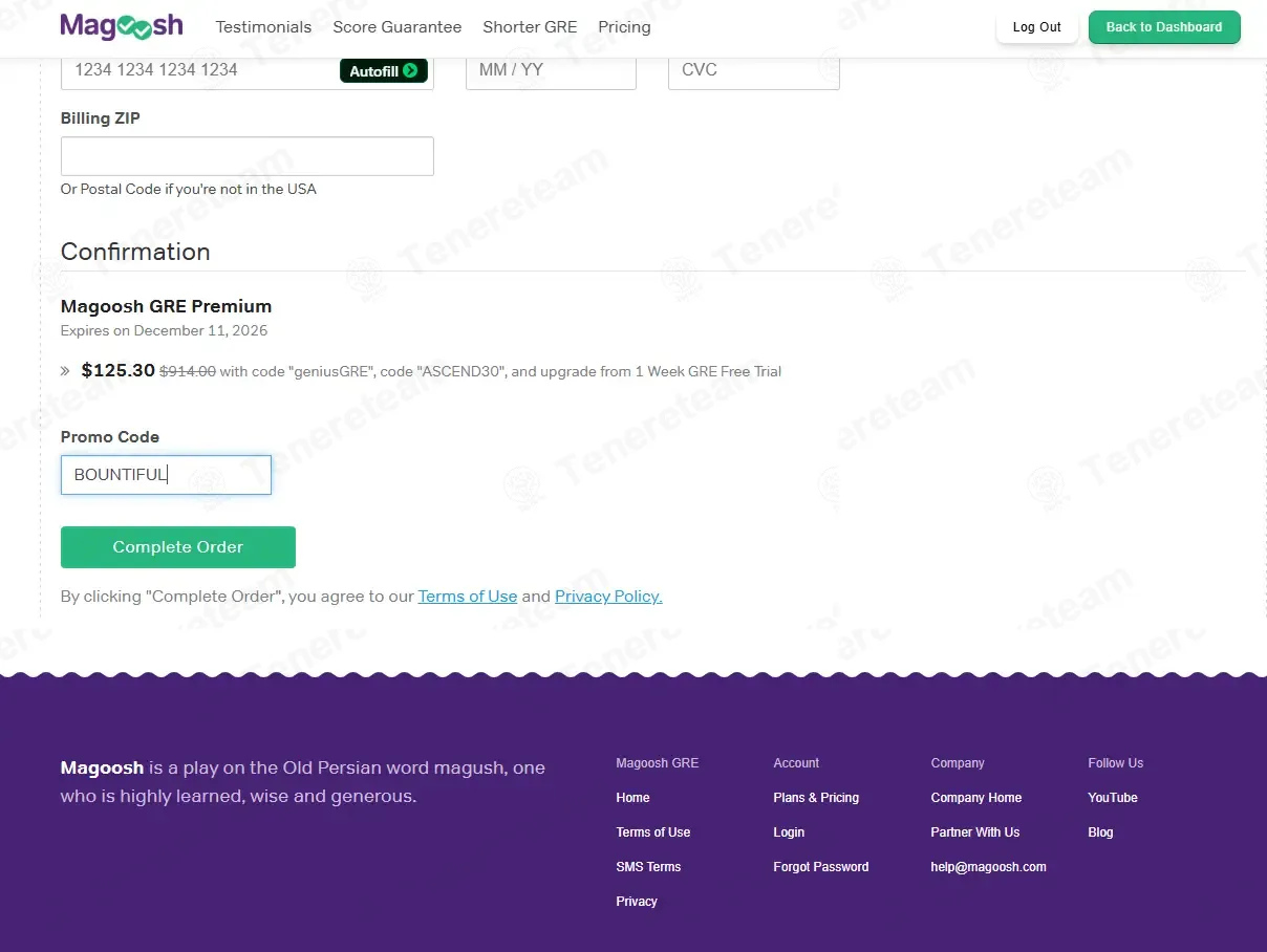 Magoosh coupon code: 50% off with BOUNTIFUL. Tested and valid as 2 months ago.