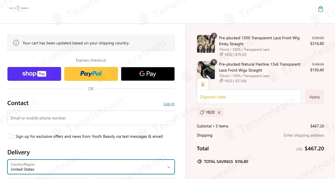 Youth Beauty coupon code: 20% off with YB20. Tested and valid as 8 months ago.