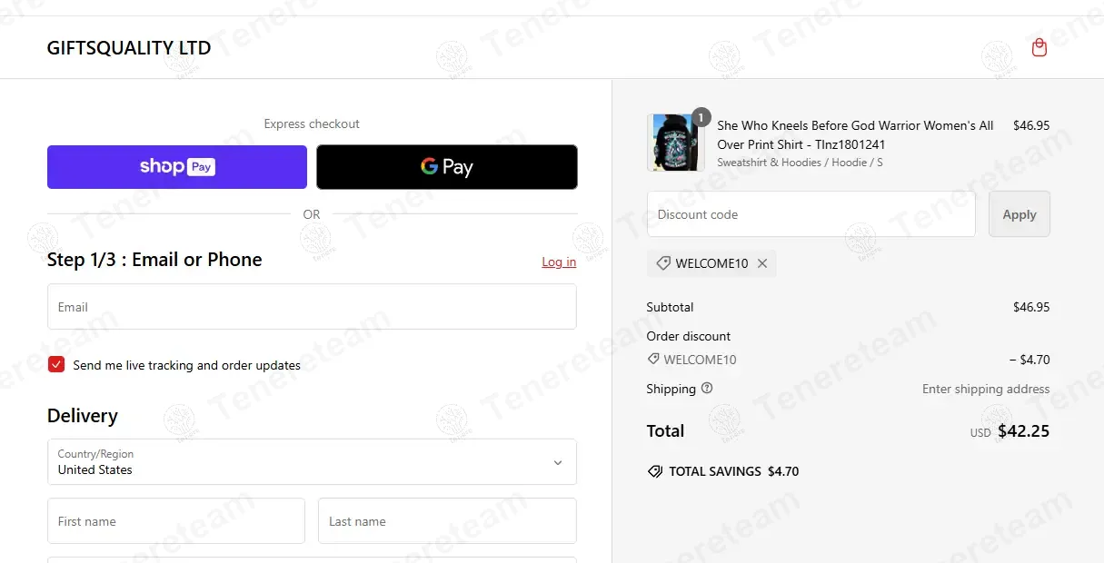 GIFTSQUALITY LTD coupon code: 10% off with WELCOME10. Tested and valid as 9 months ago.
