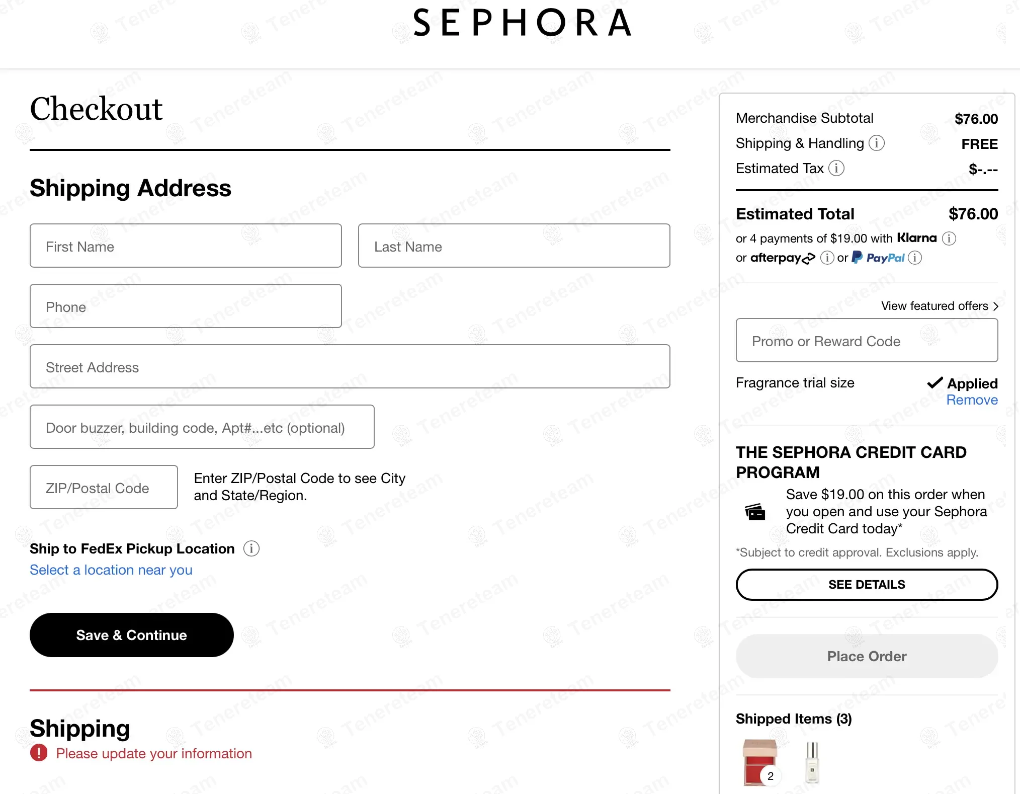 Sephora coupon code: Sale off with LOVEFRAG. Tested and valid as 11 months ago.
