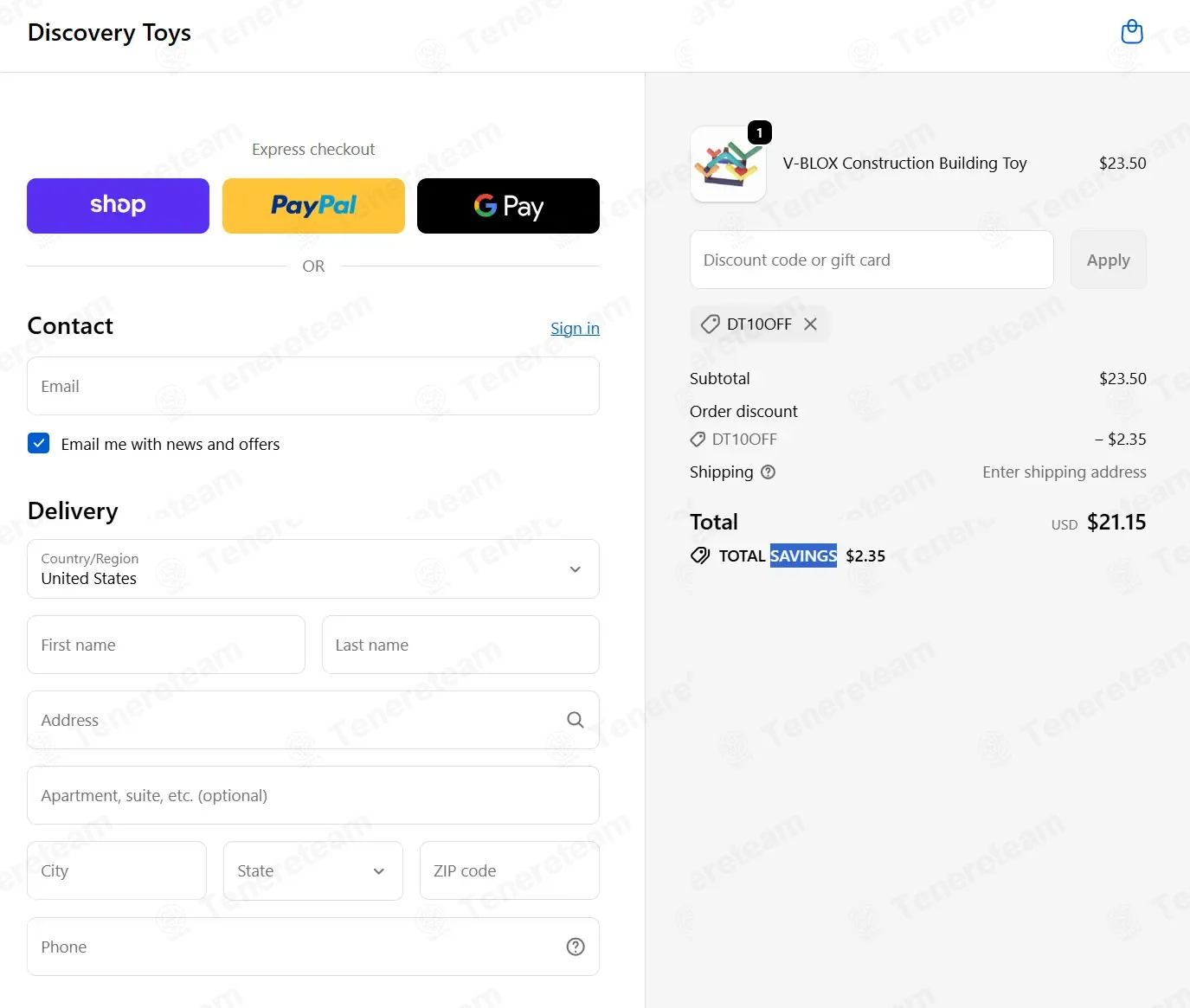 Discovery Toys US coupon code: 10% off with DT10OFF. Tested and valid as 2 weeks ago.