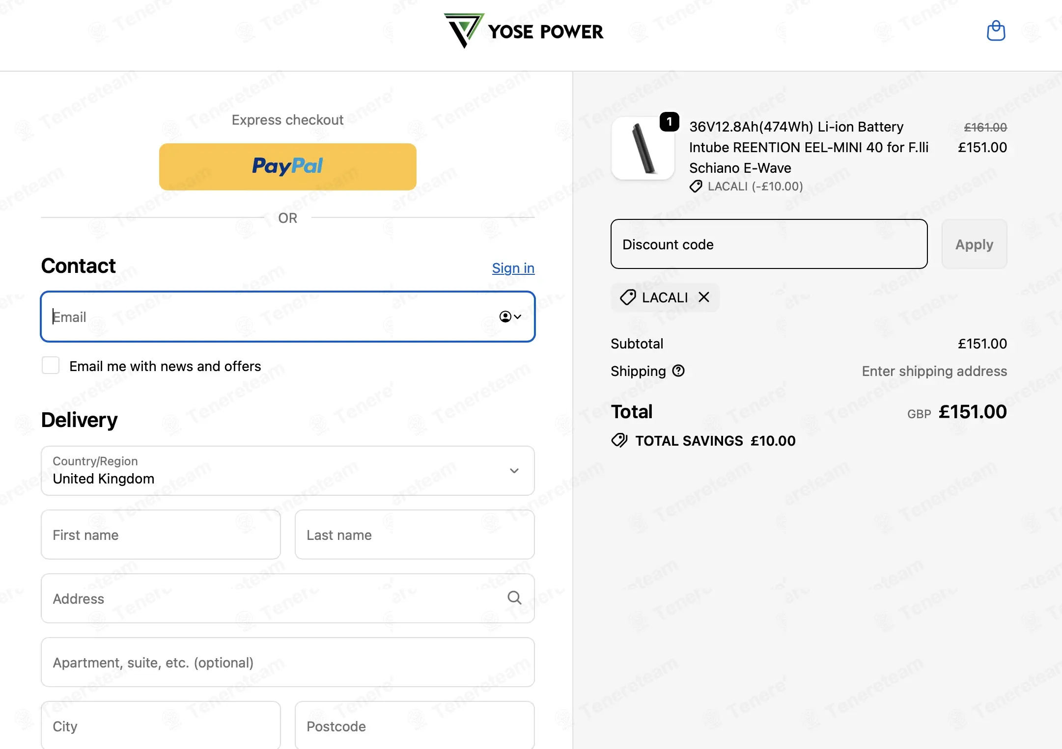 Yose Power UK coupon code: £10 off with LACALI. Tested and valid as 2 months ago.
