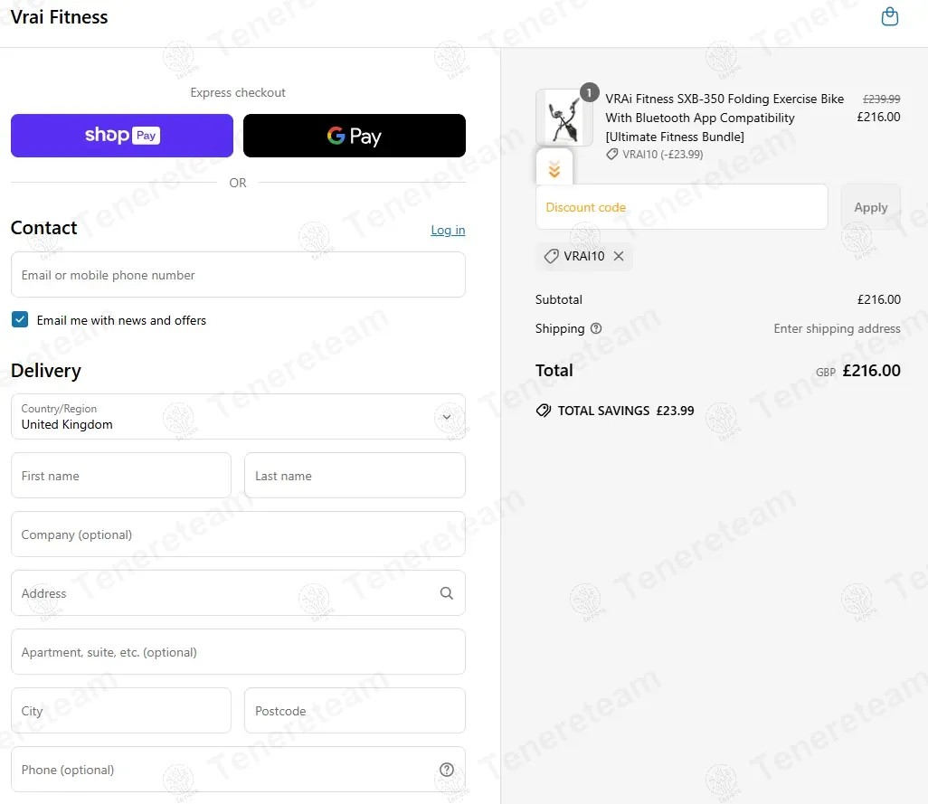 VRAi Fitness coupon code: 10% off with VRAI10. Tested and valid as 9 months ago.