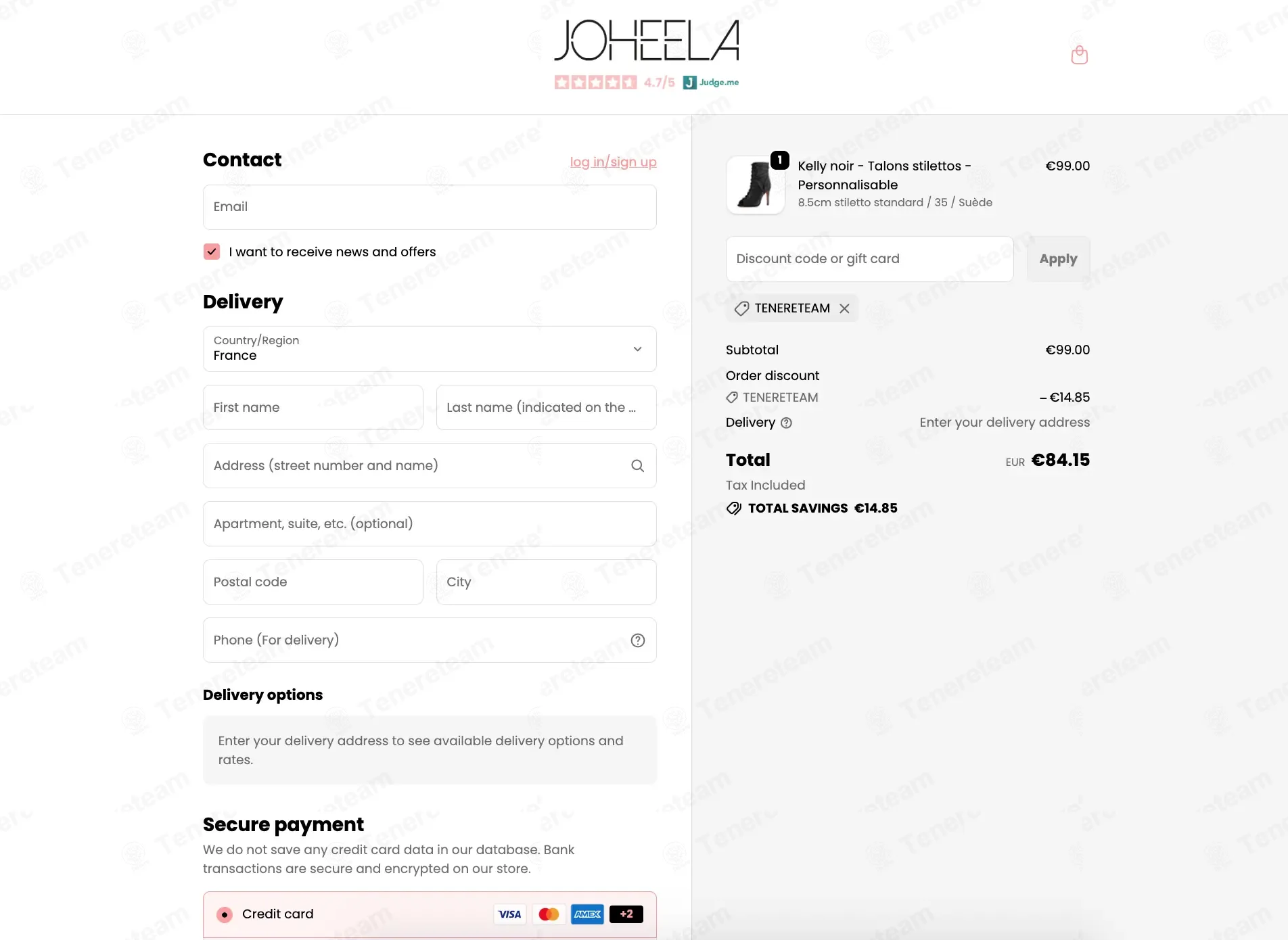 Joheela Shop coupon code: 15% off with TENERETEAM. Tested and valid as 1 month ago.