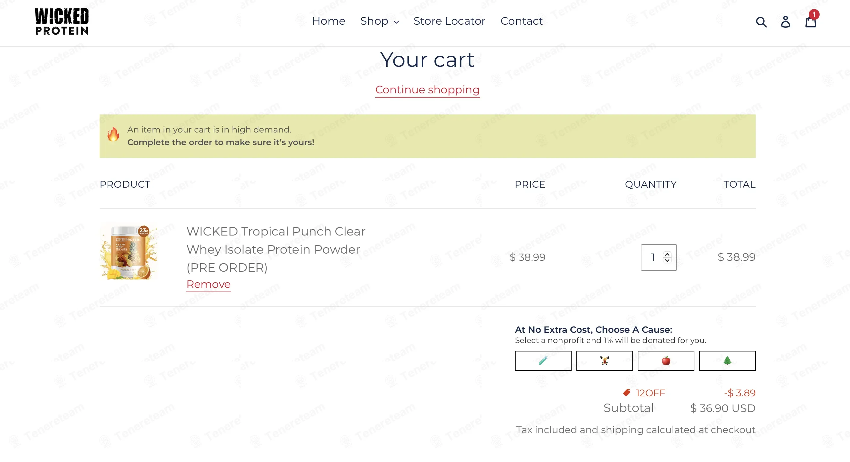 Wicked Protein coupon code: 10% off with 12OFF. Tested and valid as 3 weeks ago.