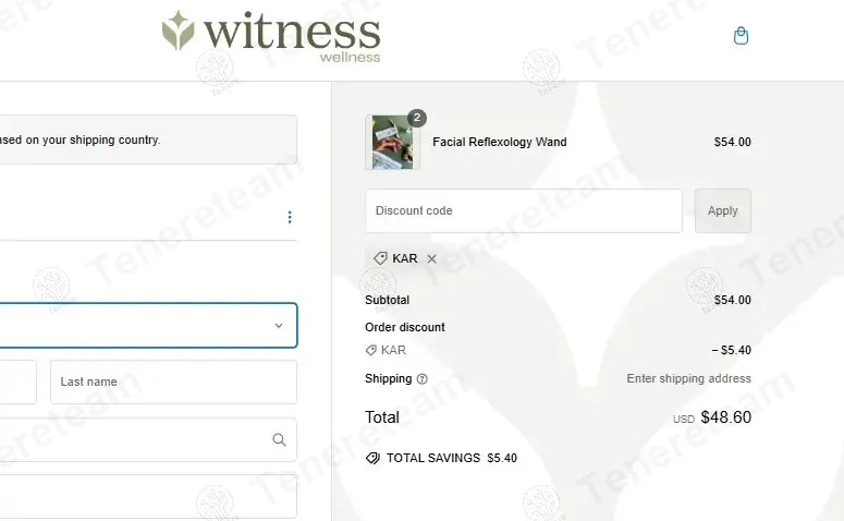 Witness Wellness coupon code: 10% off with KAR. Tested and valid as 1 year ago.