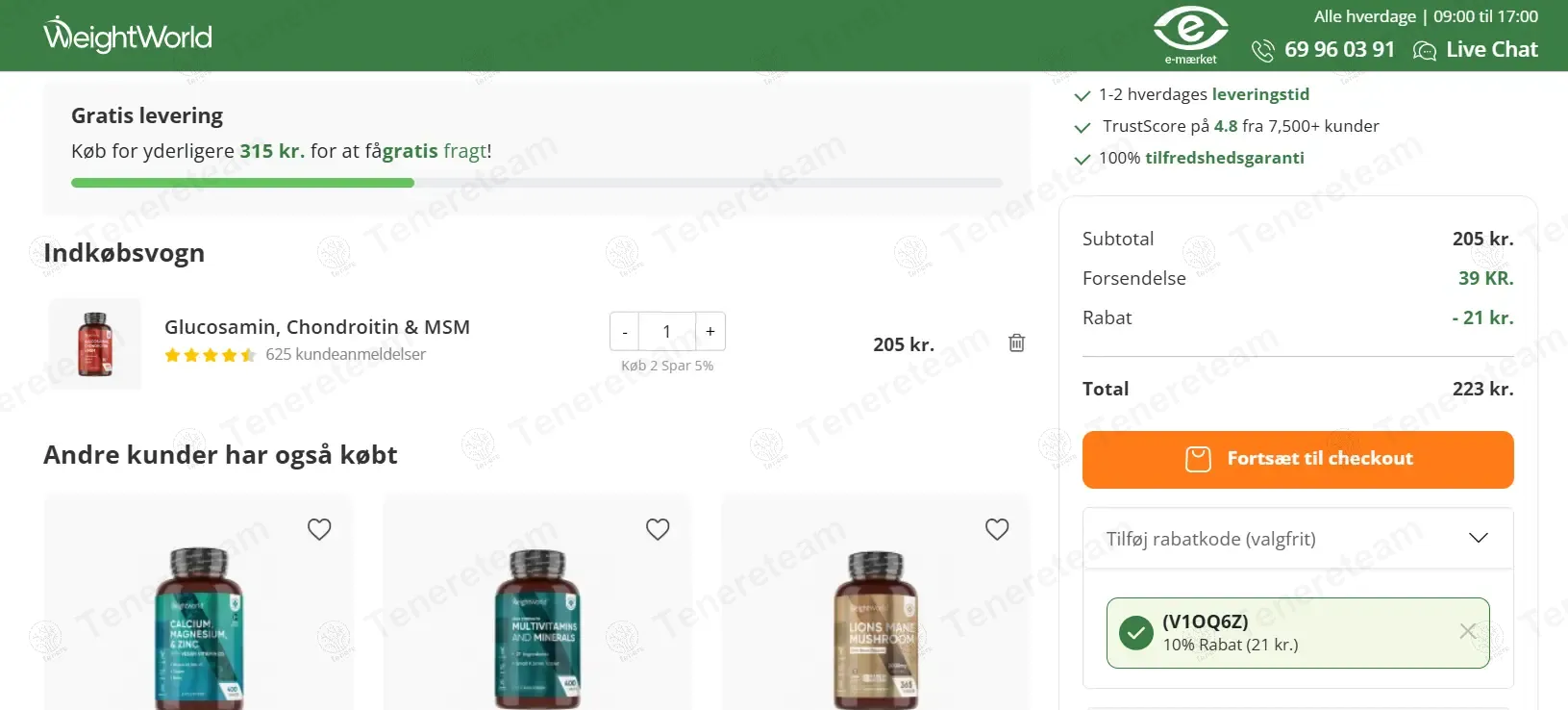 Weight World DK coupon code: 10% off with V1OQ6Z. Tested and valid as 1 year ago.