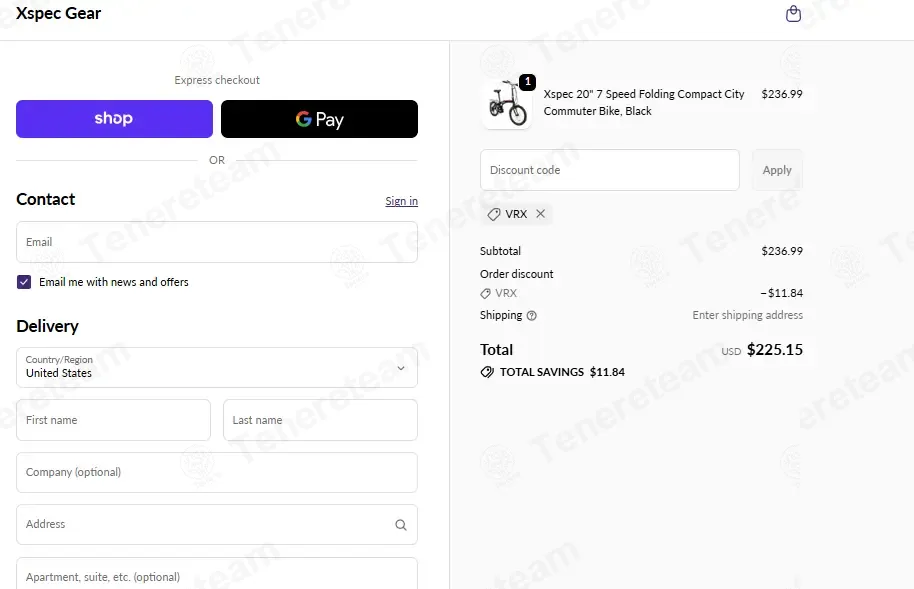 Xspec Gear coupon code: 5% off with VRX. Tested and valid as 1 week ago.