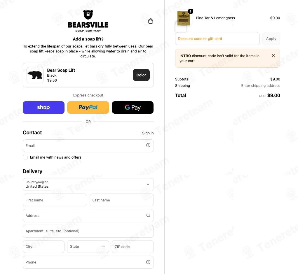 Bearsville Soap Company coupon code: 10% off with INTRO. Tested and valid as 21 hours ago.