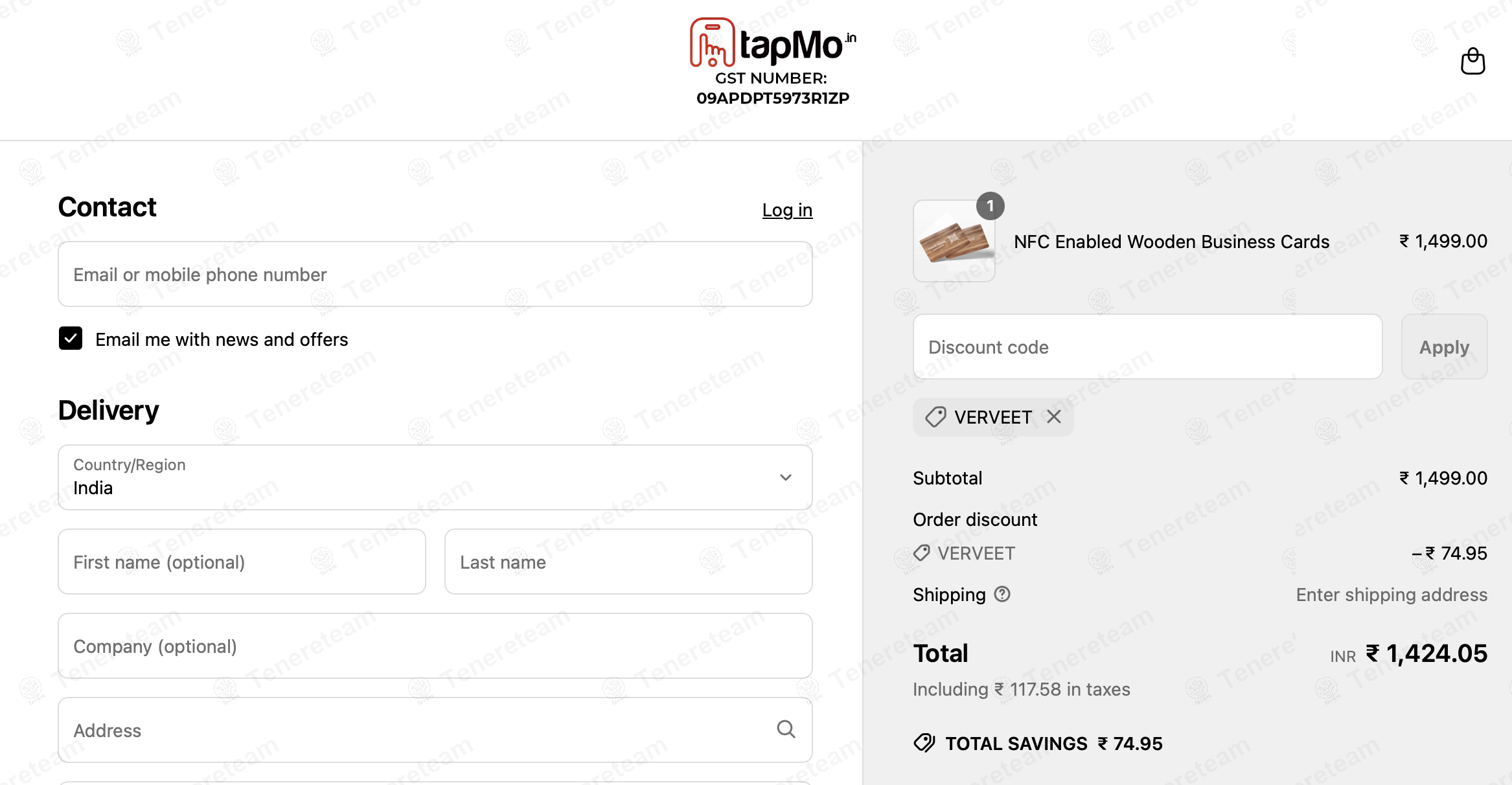 TapMo India coupon code: 5% off with VERVEET. Tested and valid as 1 year ago.