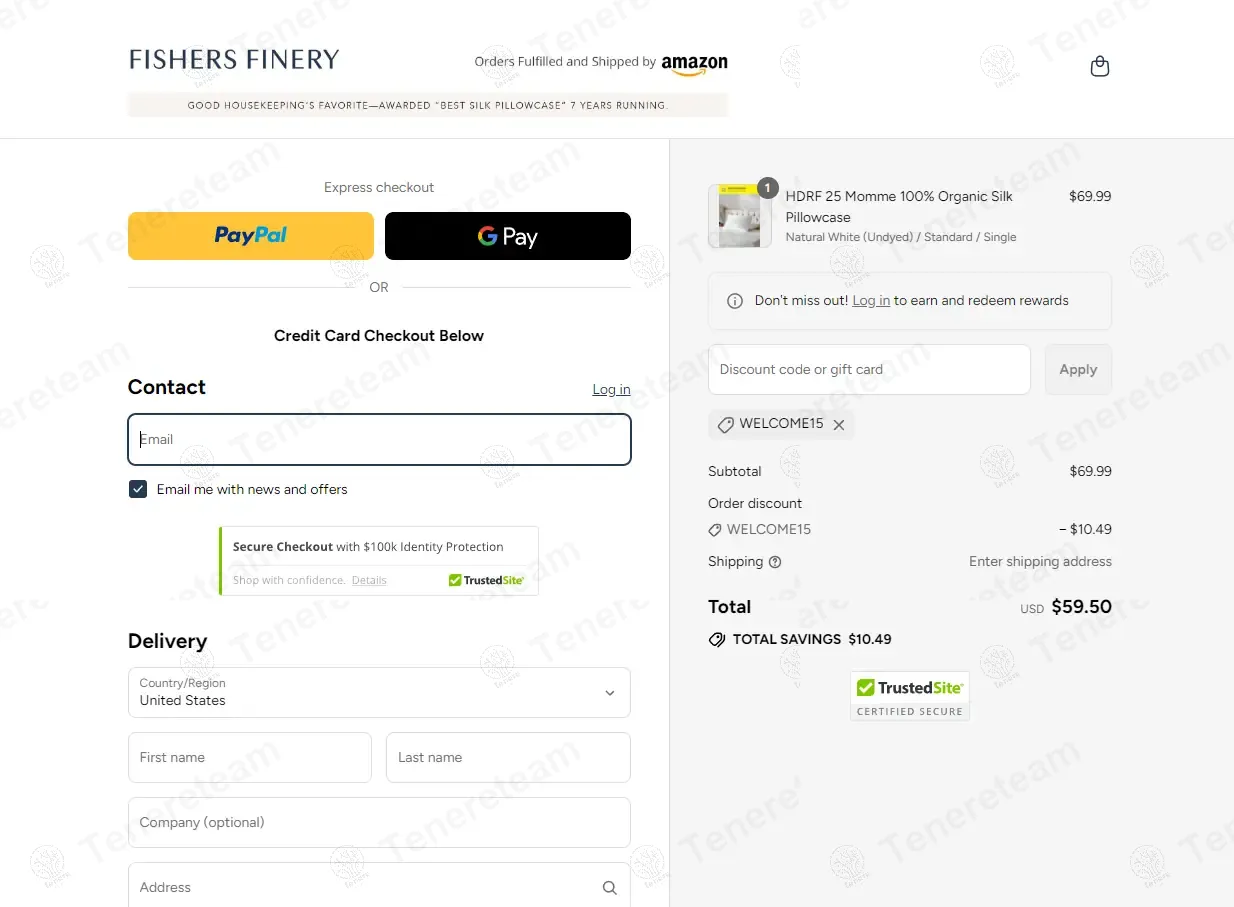 Fishers Finery coupon code: 15% off with WELCOME15. Tested and valid as 9 months ago.