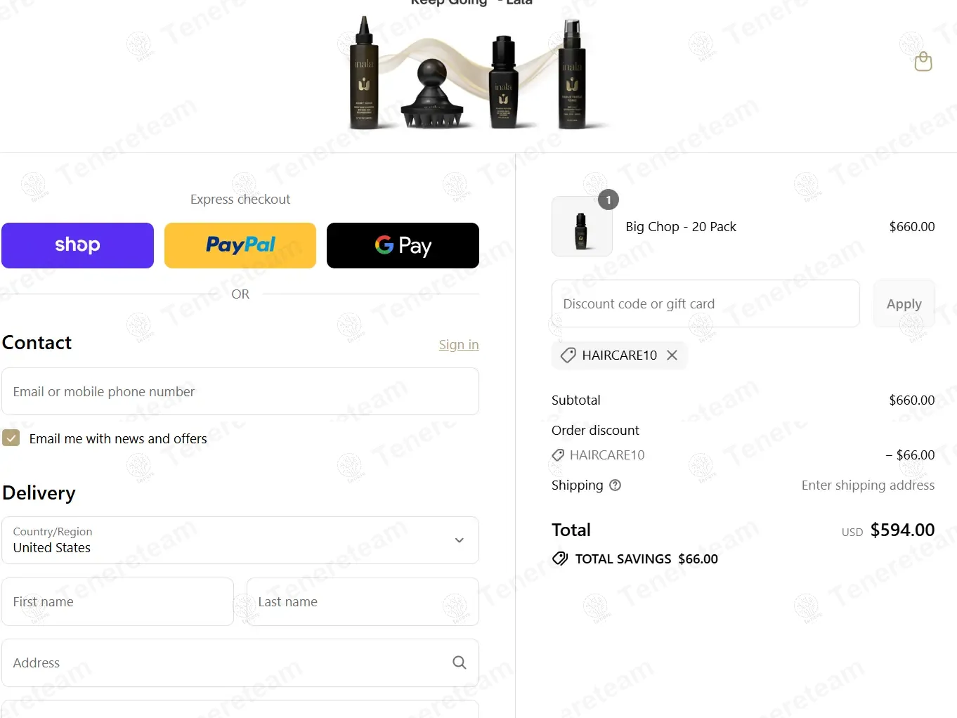 Inala coupon code: 10% off with HAIRCARE10. Tested and valid as 9 months ago.