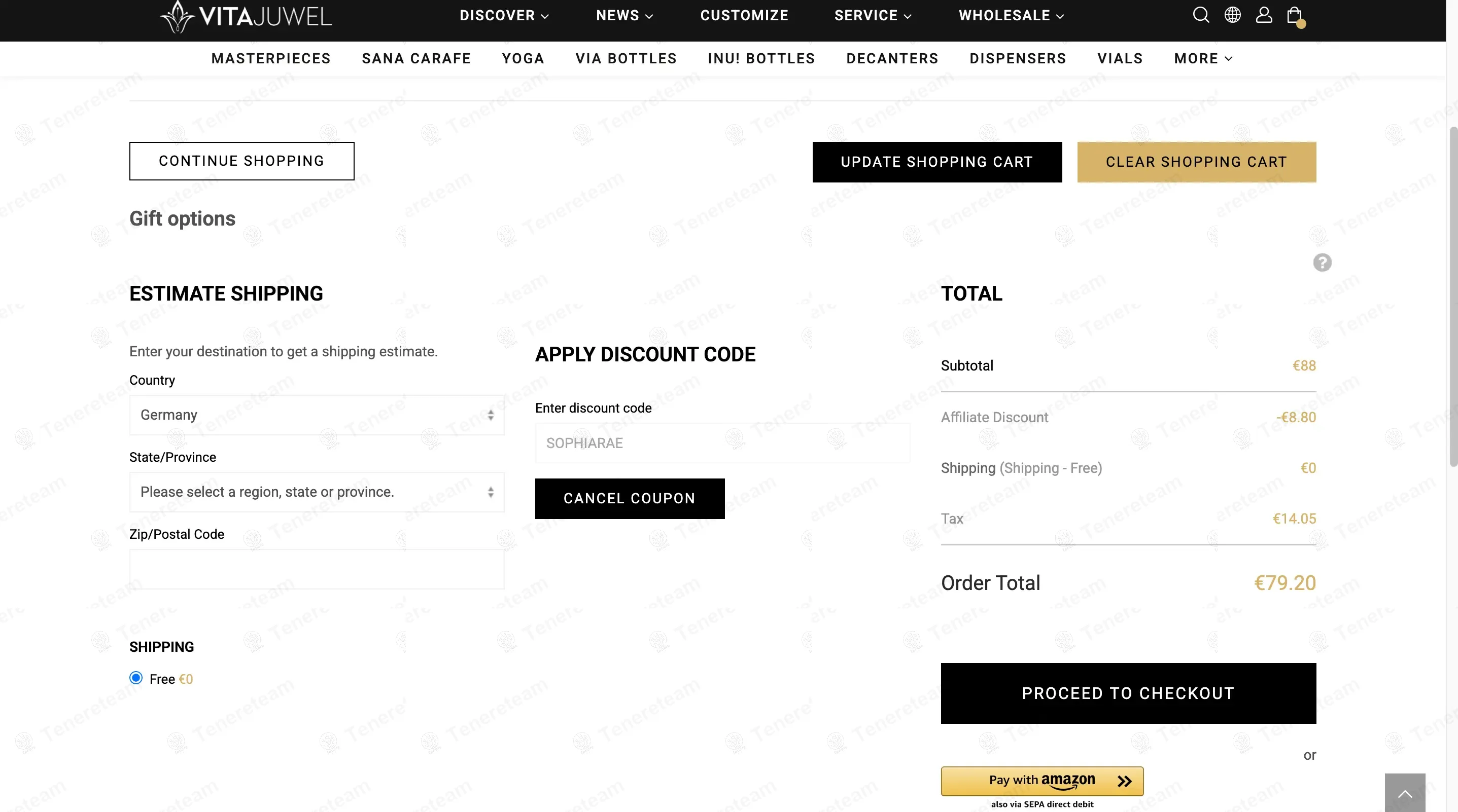 Vita Juwel US coupon code: 10% off with SOPHIARAE. Tested and valid as 11 months ago.