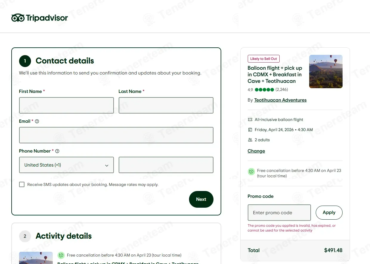 TripAdvisor coupon code: 10% off with SVNGS10. Tested and valid as 2 months ago.