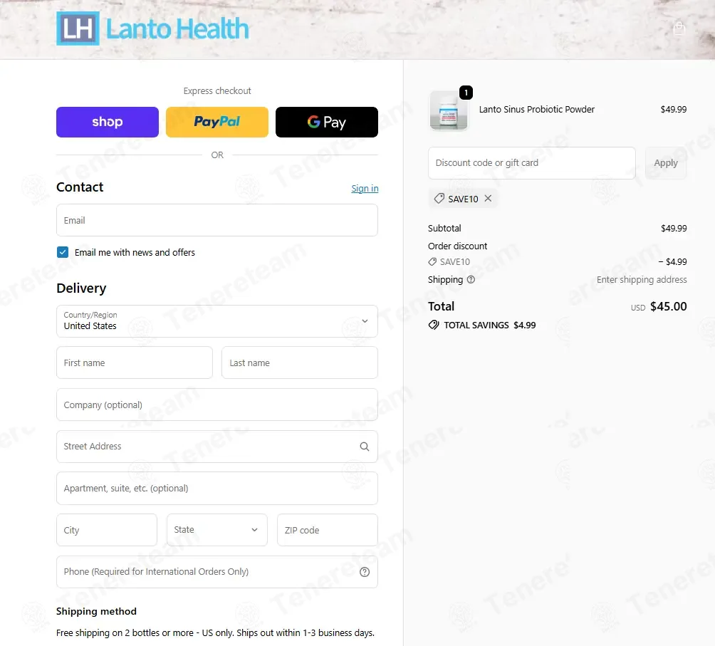 Lanto Health coupon code: 10% off with save10. Tested and valid as 4 days ago.