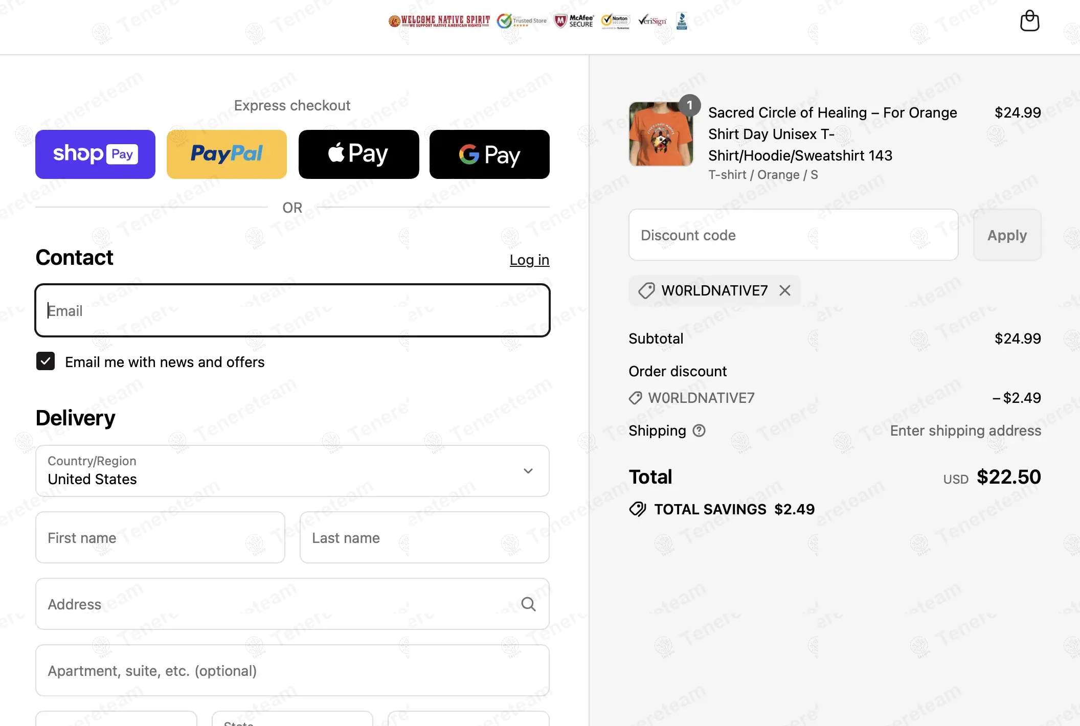 Welcome Native Spirit coupon code: 10% off with W0RLDNATIVE7. Tested and valid as 10 months ago.