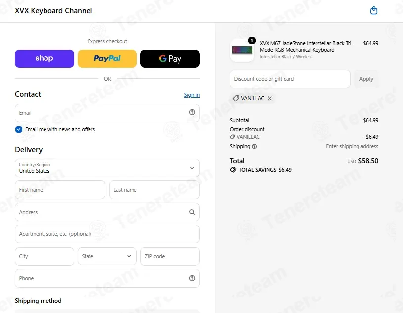 Xvx Keyboard coupon code: 10% off with VANILLAC. Tested and valid as 6 days ago.