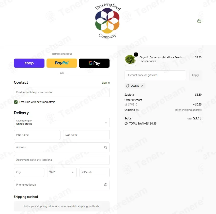 Living Seed Company coupon code: 10% off with SAVE10. Tested and valid as 1 month ago.
