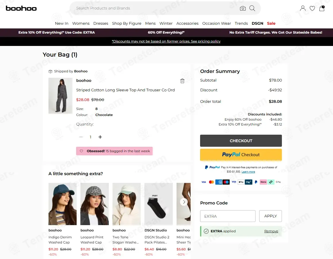Boohoo US coupon code: 10% off with EXTRA. Tested and valid as 4 months ago.