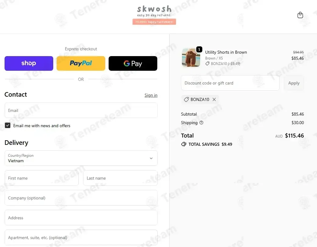 Skwosh AU coupon code: 10% off with BONZA10. Tested and valid as 1 week ago.
