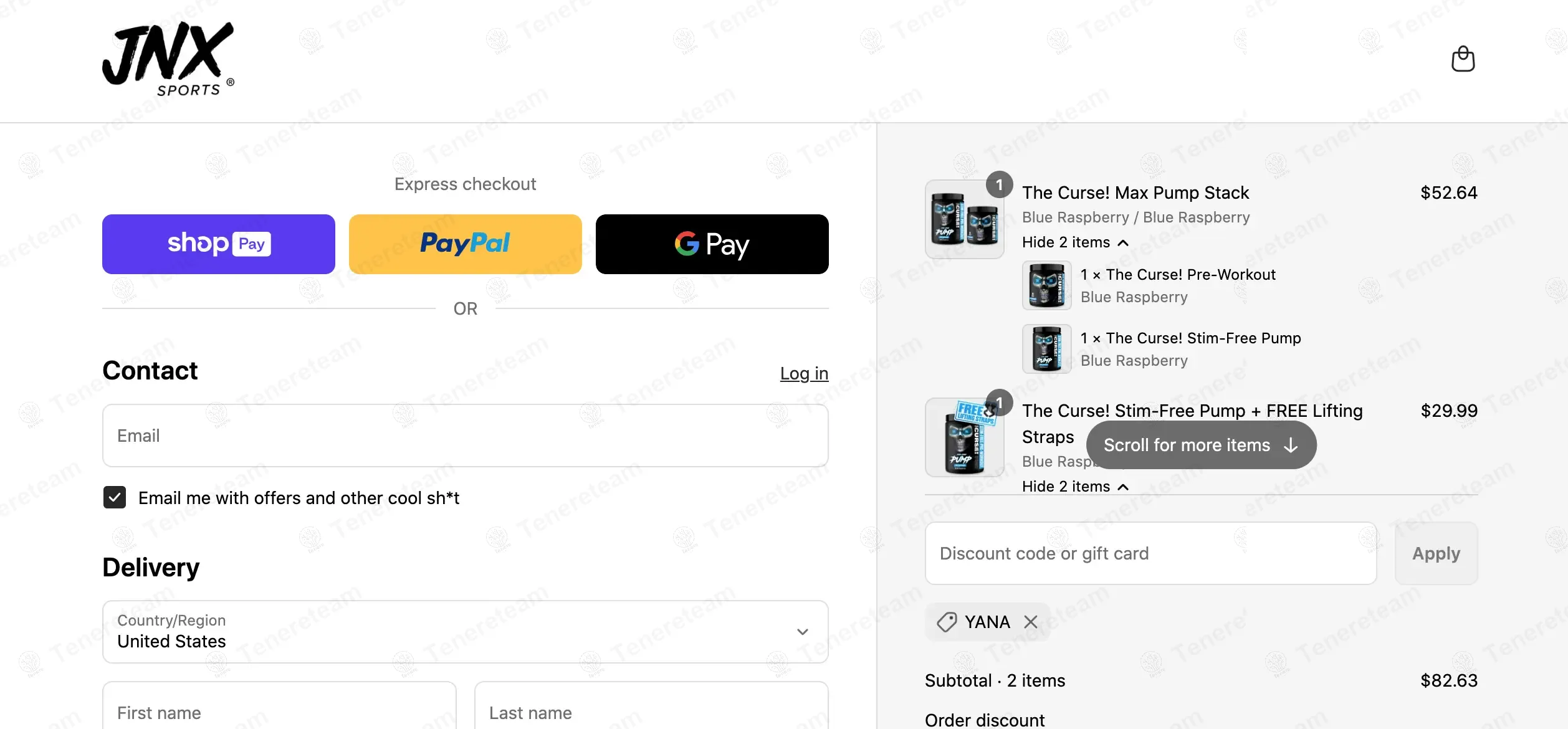 Jnxsports coupon code: 15% off with YANA. Tested and valid as 1 year ago.