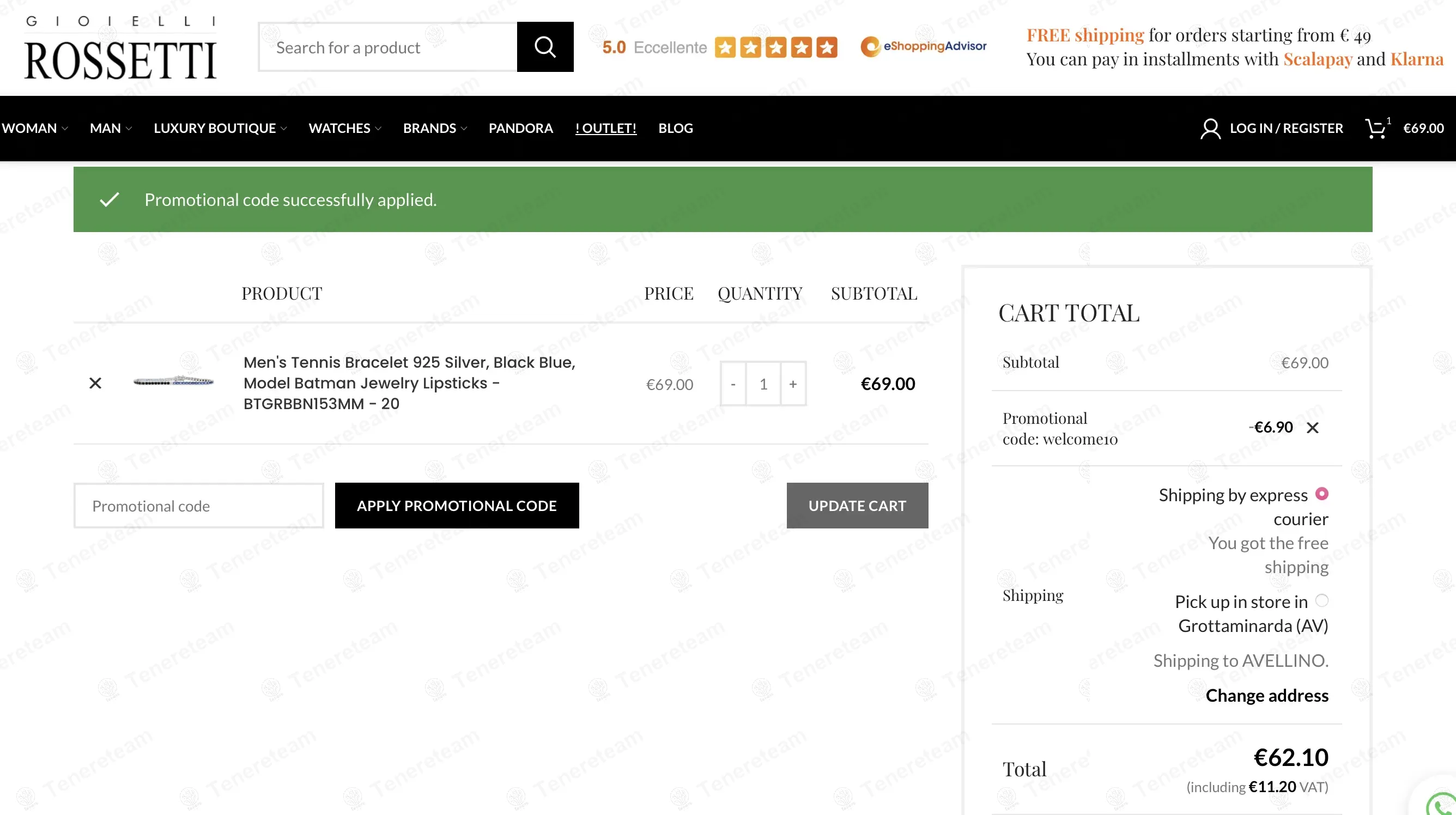 Gioielli Rossetti IT coupon code: 10% off with welcome10. Tested and valid as 1 year ago.