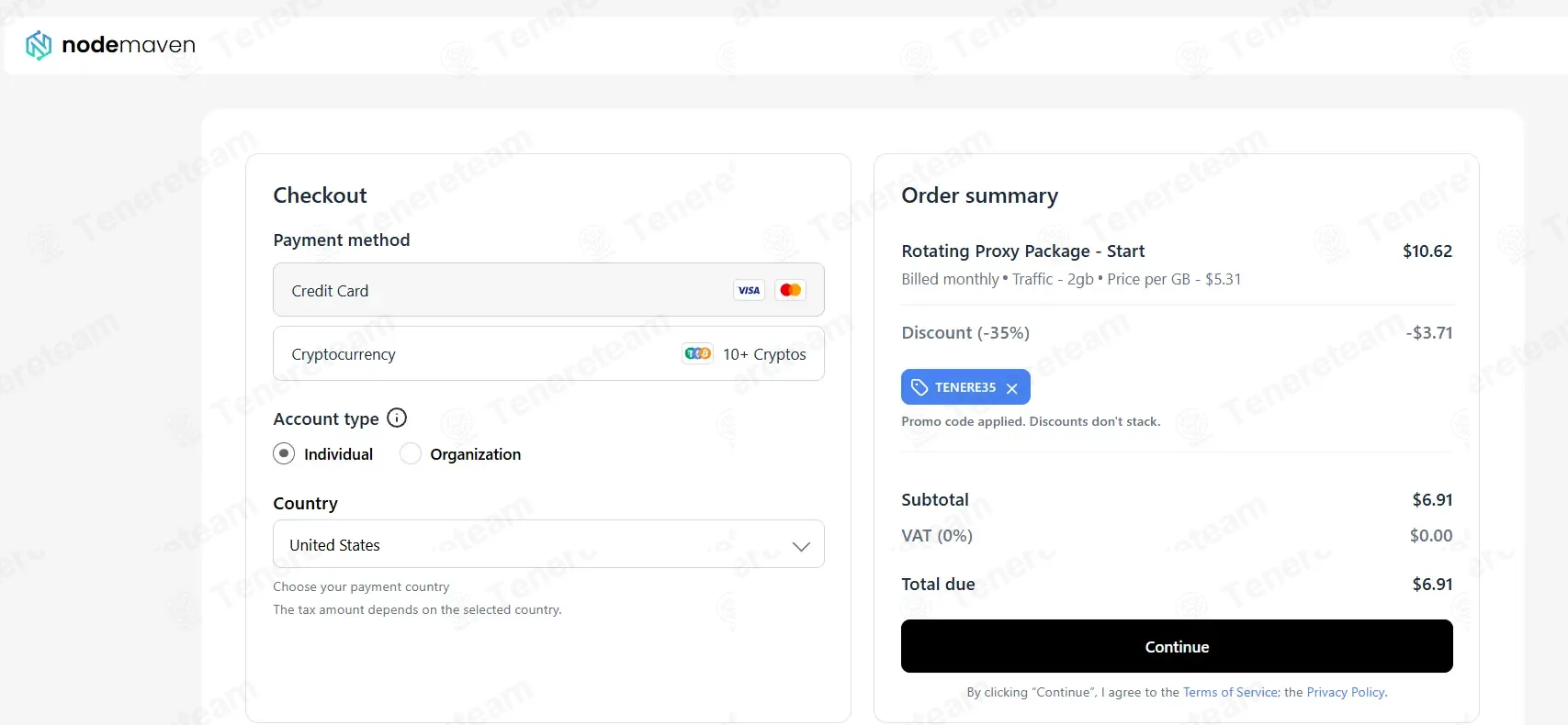 NodeMaven apply coupon code