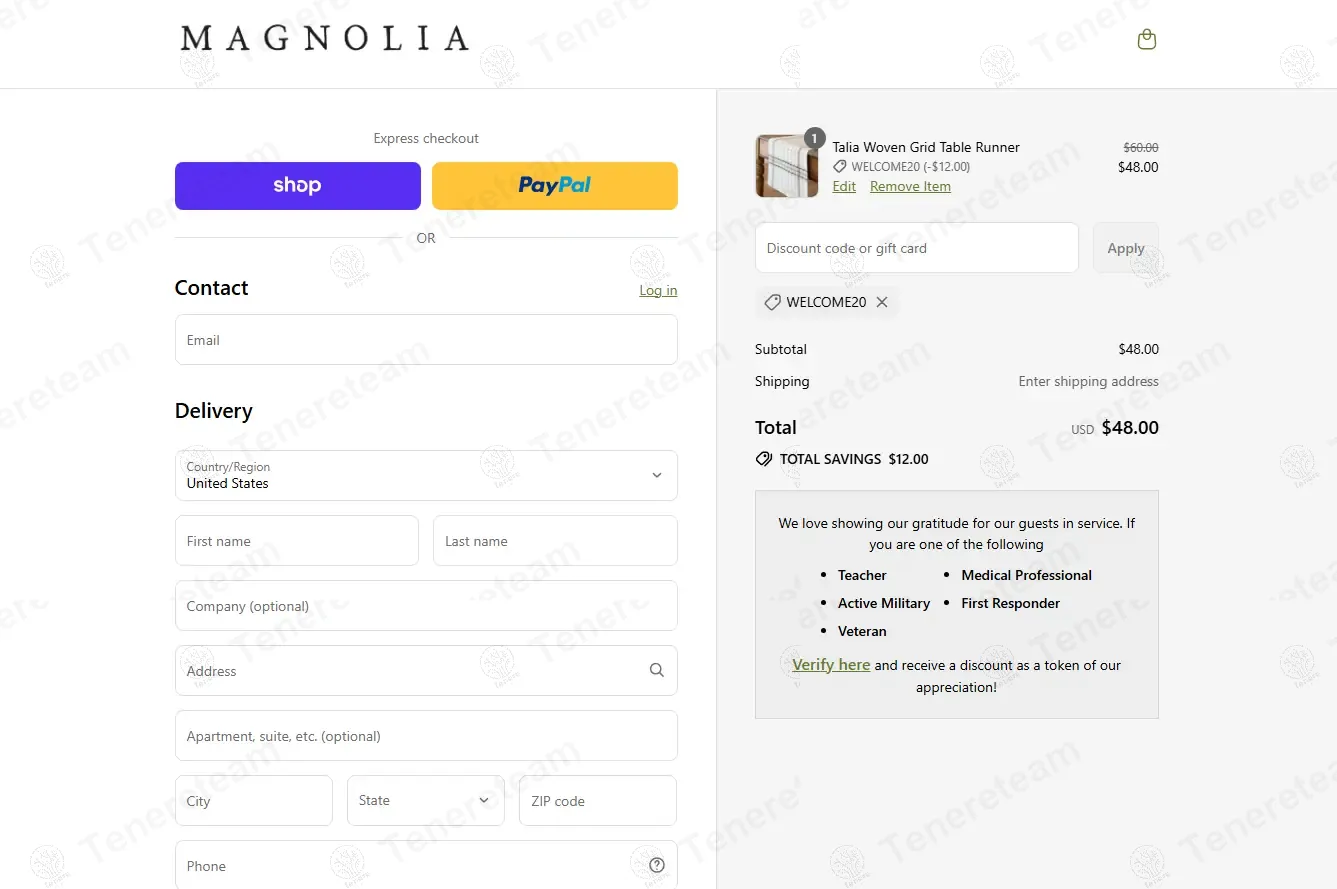 Magnolias coupon code: 20% off with WELCOME20. Tested and valid as 7 months ago.