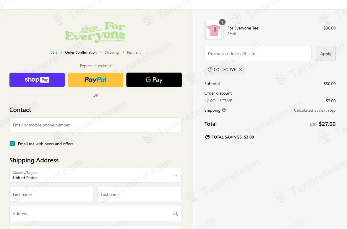 For Everyone Collective coupon code: 10% off with COLLECTIVE. Tested and valid as 1 year ago.