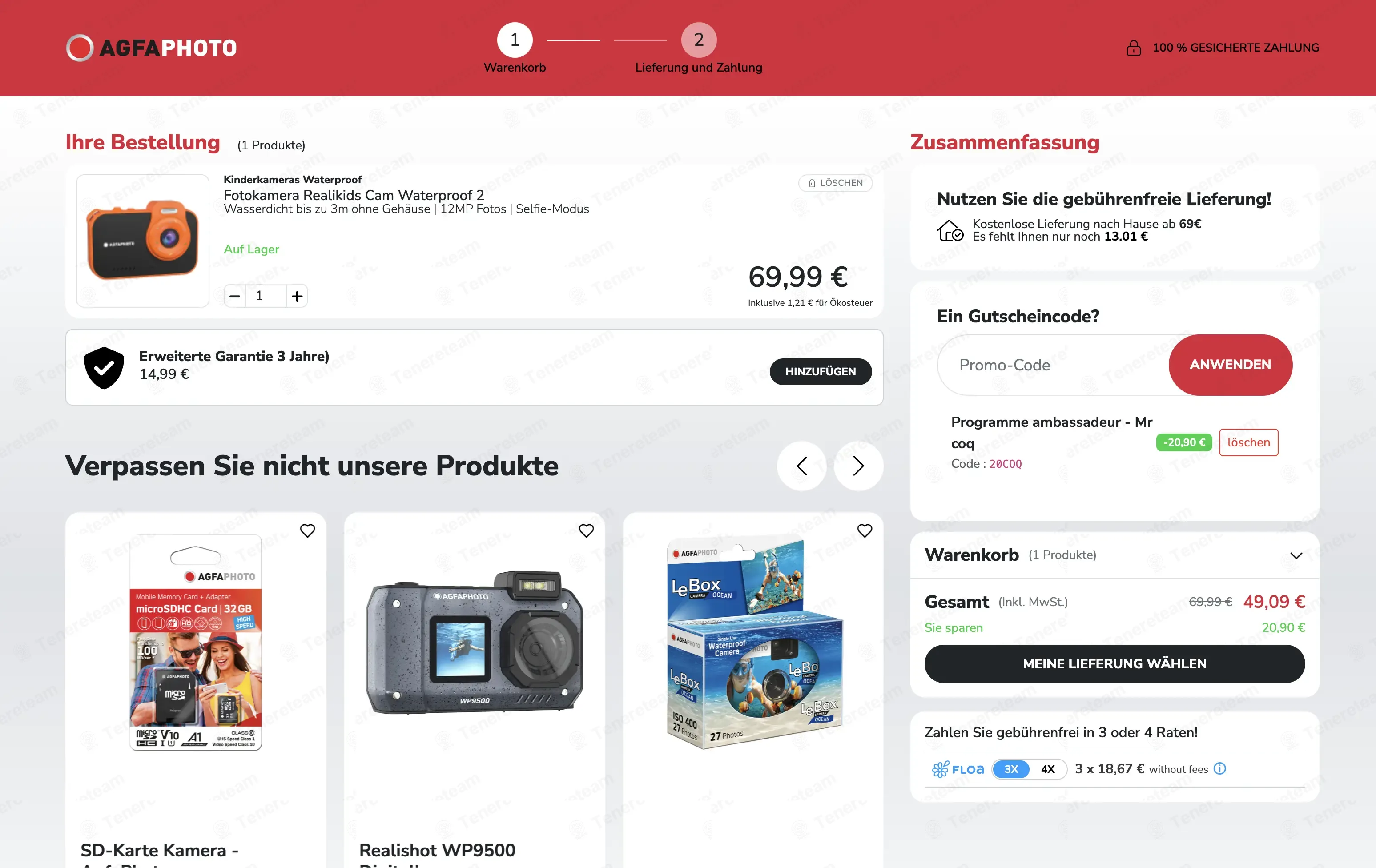 AgfaPhoto GTC DE coupon code: 20% off with 20COQ. Tested and valid as 2 days ago.
