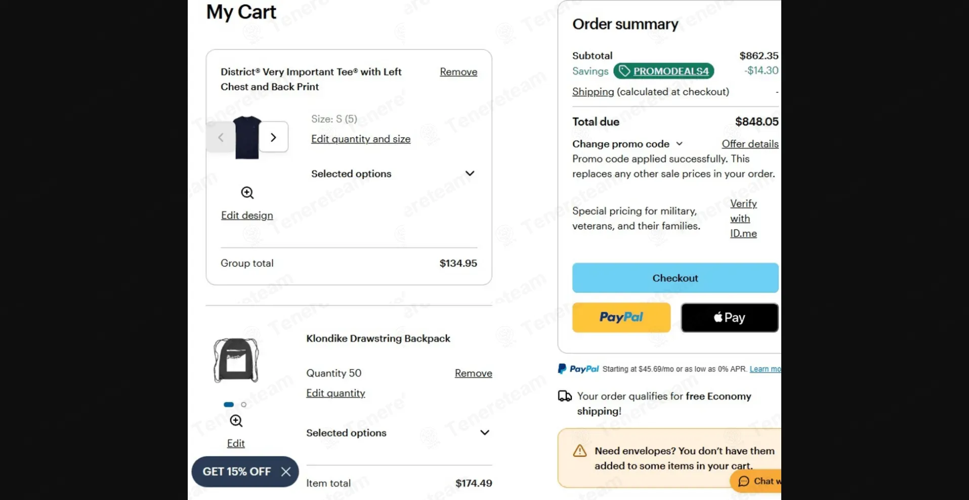 Vistaprint coupon code: Sale off with PROMODEALS4. Tested and valid as 6 hours ago.