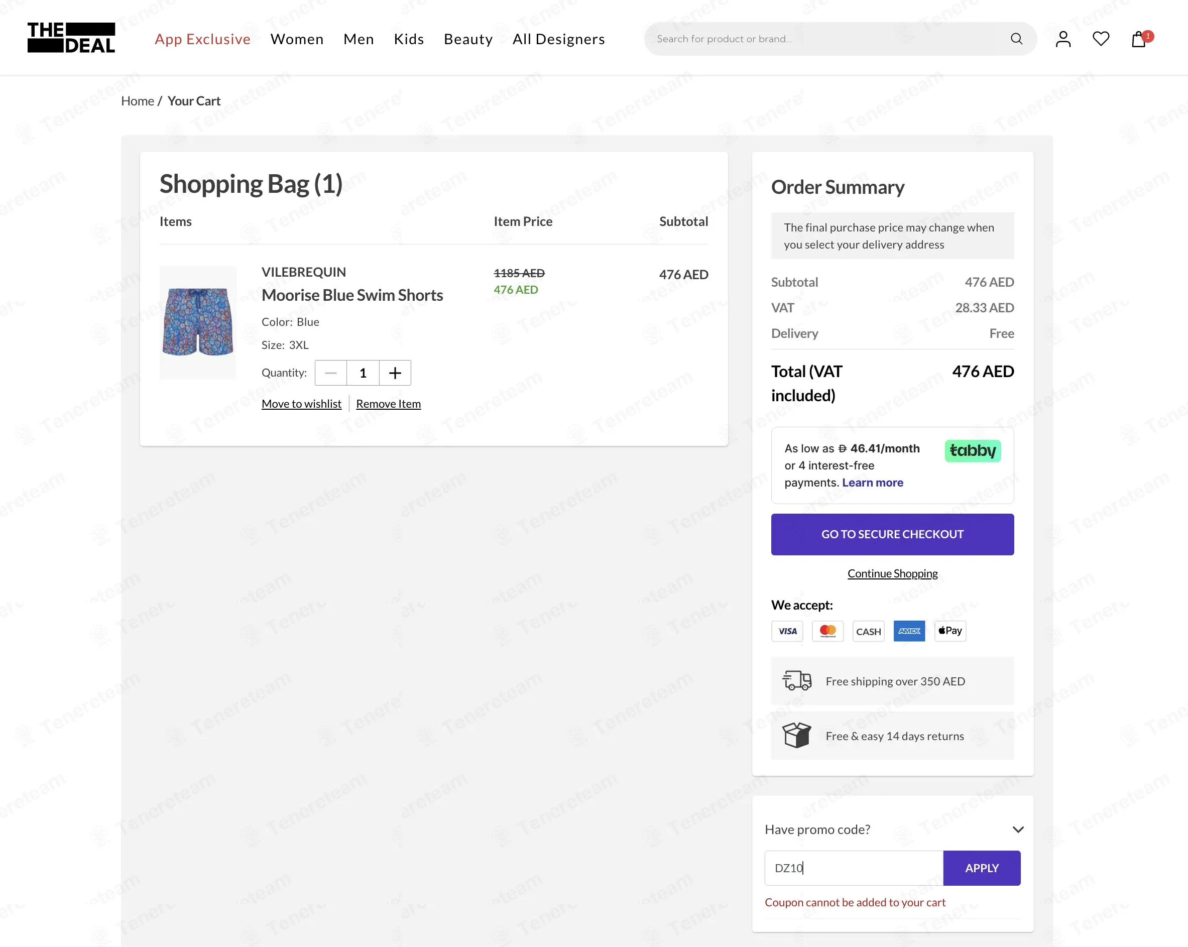 The Deal UAE coupon code: 10% off with DZ10. Tested and valid as 1 month ago.
