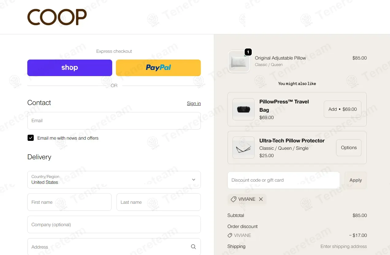 Coop Sleep Goods coupon code: 20% off with VIVIANE. Tested and valid as 9 months ago.