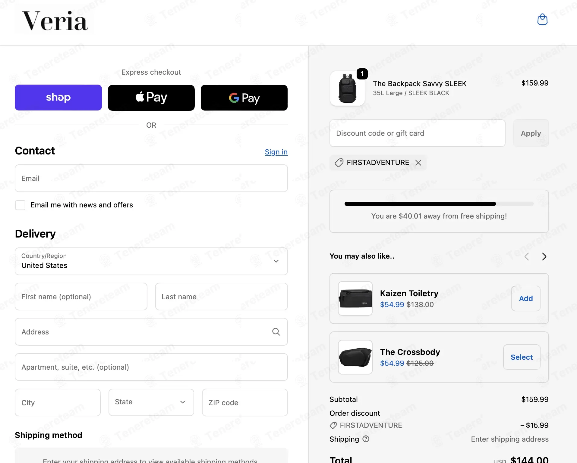 Veria Travel coupon code: 10% off with FIRSTADVENTURE. Tested and valid as 3 months ago.