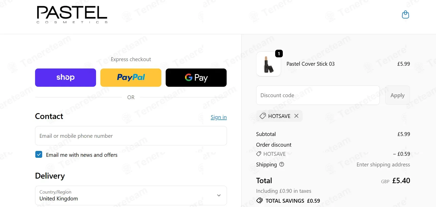 Pastel Cosmetics UK coupon code: 10% off with HOTSAVE. Tested and valid as 2 months ago.