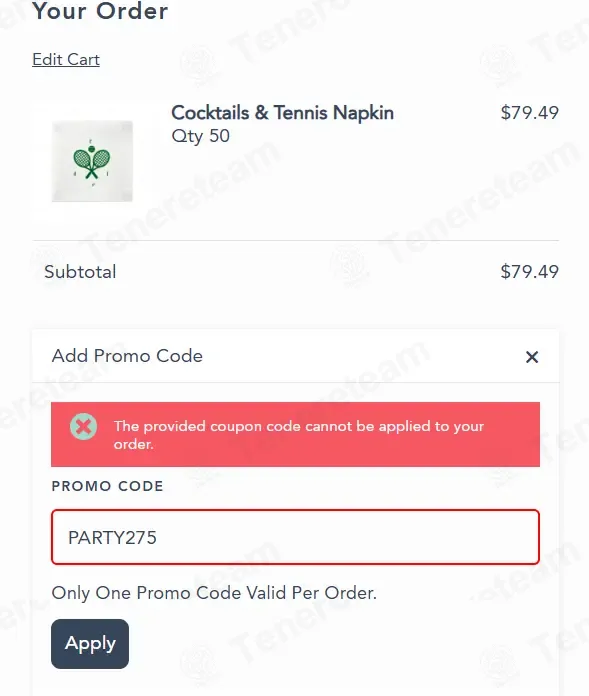 For Your Party coupon code: $25 off with PARTY275. Tested and valid as 3 months ago.