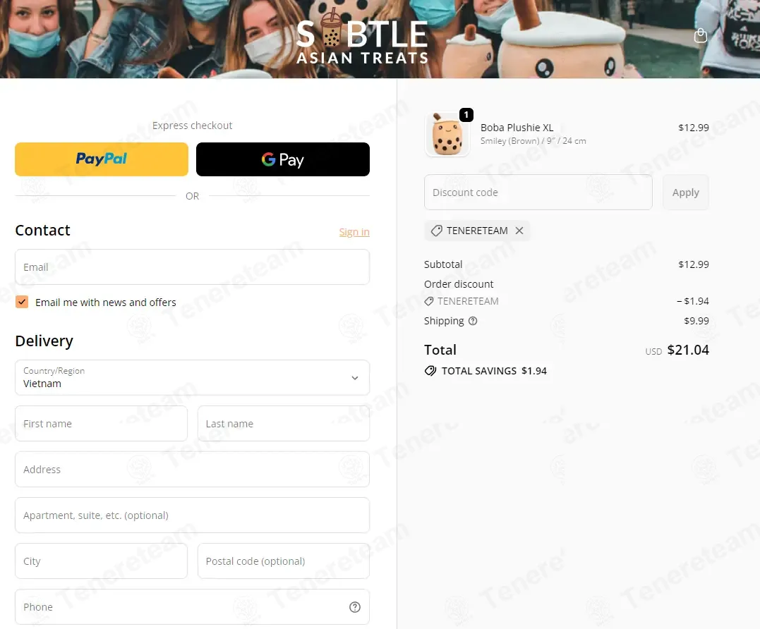 Subtle Asian Treats coupon code: 15% off with TENERETEAM. Tested and valid as 1 month ago.