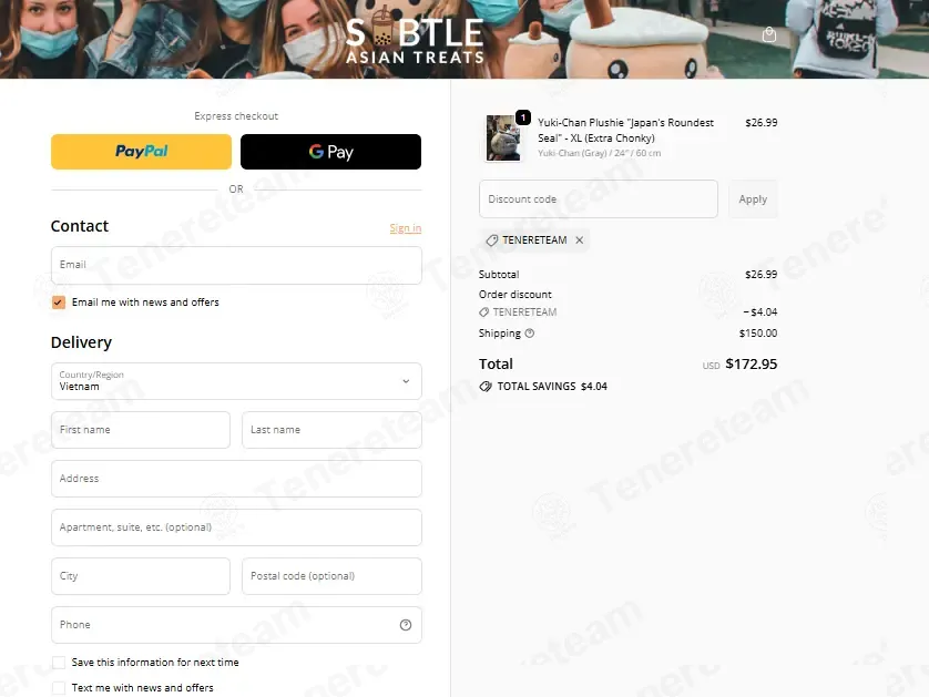 Subtle Asian Treats coupon code: 15% off with TENERETEAM. Tested and valid as 1 month ago.